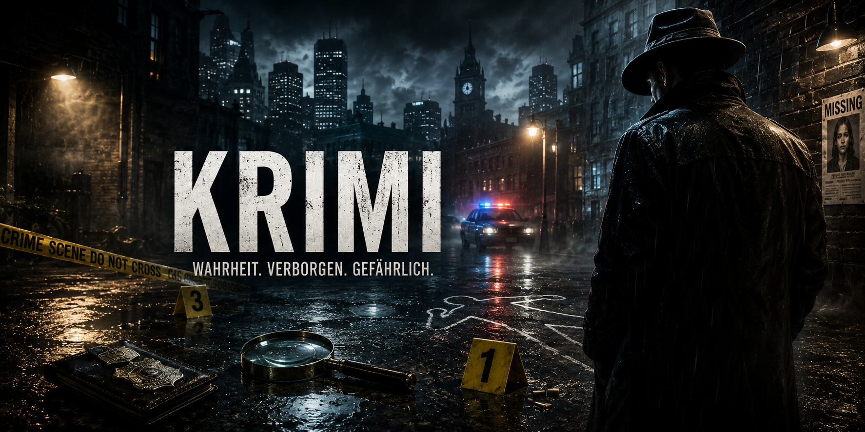 Krimi in der regennassen Nacht